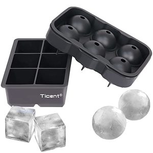 Ticent Silicone Sphere Whiskey Ice Ball Maker