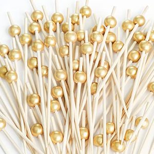 200 Piece Cocktail Picks, Handmade Bamboo Cocktail Skewers For Appetizers